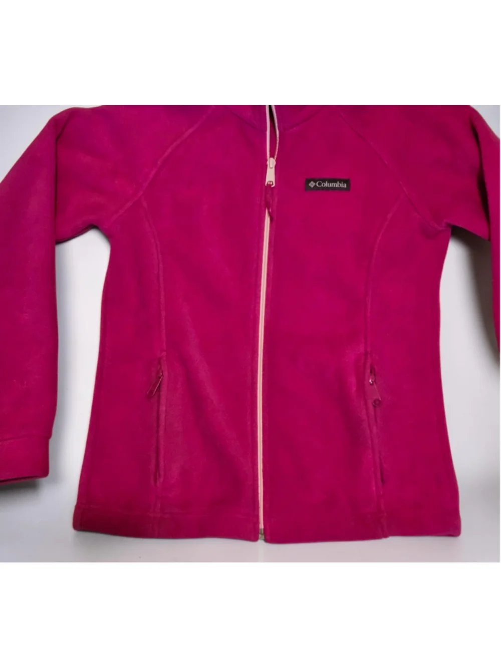 Columbia Girls Medium Pink Fleece Jacket Full Zip NWOT Outdoor Coat